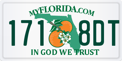 FL license plate 1718DT
