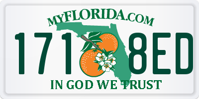 FL license plate 1718ED