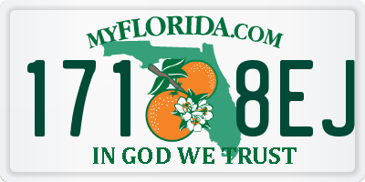 FL license plate 1718EJ