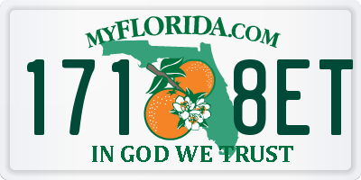 FL license plate 1718ET