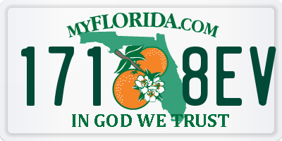 FL license plate 1718EV