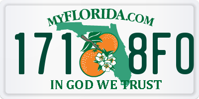 FL license plate 1718FO