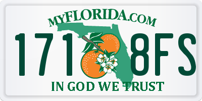 FL license plate 1718FS