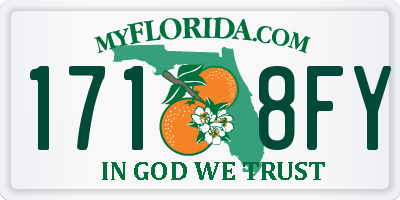 FL license plate 1718FY
