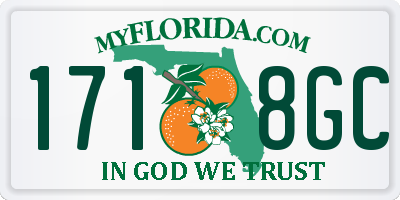 FL license plate 1718GC
