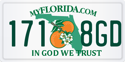 FL license plate 1718GD