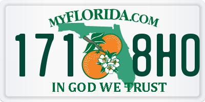 FL license plate 1718HO