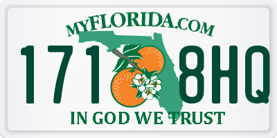 FL license plate 1718HQ