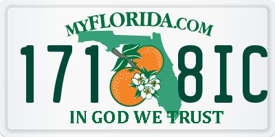 FL license plate 1718IC