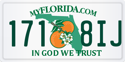 FL license plate 1718IJ
