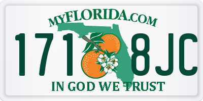 FL license plate 1718JC
