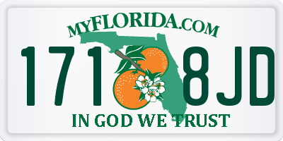 FL license plate 1718JD