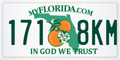 FL license plate 1718KM