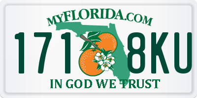 FL license plate 1718KU