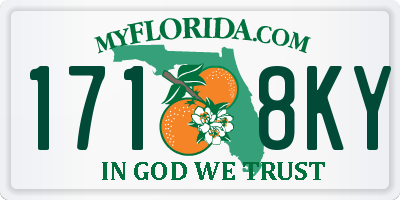 FL license plate 1718KY