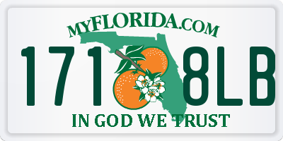 FL license plate 1718LB