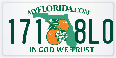 FL license plate 1718LO