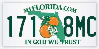 FL license plate 1718MC