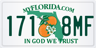 FL license plate 1718MF