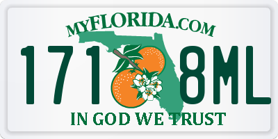 FL license plate 1718ML