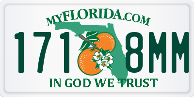 FL license plate 1718MM