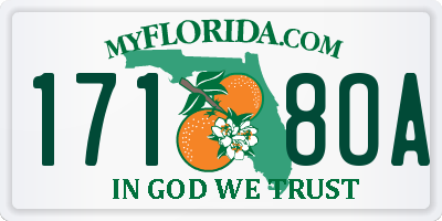 FL license plate 1718OA