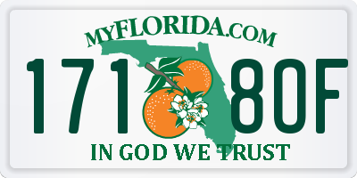 FL license plate 1718OF