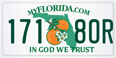 FL license plate 1718OR