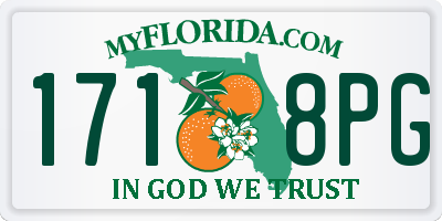 FL license plate 1718PG