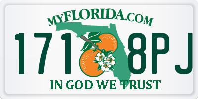 FL license plate 1718PJ