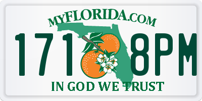 FL license plate 1718PM