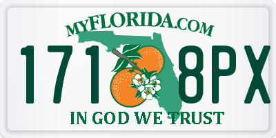 FL license plate 1718PX