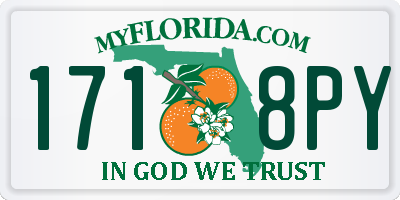 FL license plate 1718PY