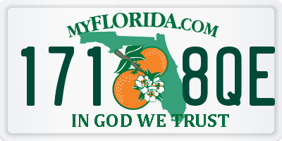 FL license plate 1718QE