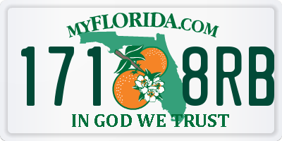 FL license plate 1718RB