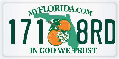 FL license plate 1718RD