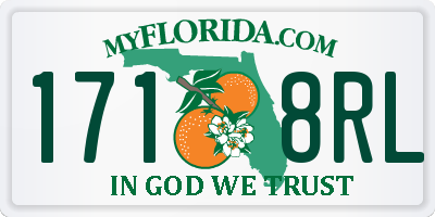 FL license plate 1718RL