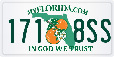 FL license plate 1718SS