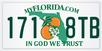 FL license plate 1718TB
