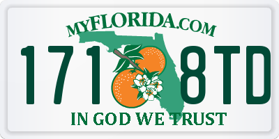 FL license plate 1718TD