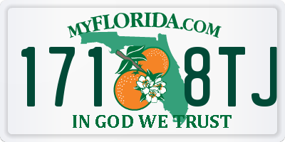 FL license plate 1718TJ