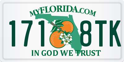 FL license plate 1718TK