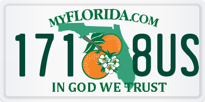 FL license plate 1718US