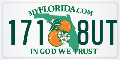FL license plate 1718UT