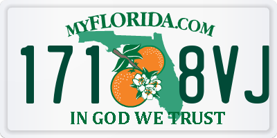 FL license plate 1718VJ