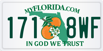 FL license plate 1718WF