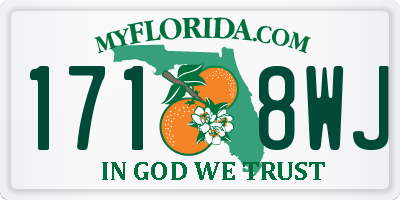 FL license plate 1718WJ