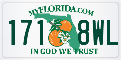 FL license plate 1718WL