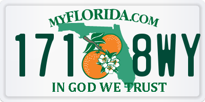 FL license plate 1718WY