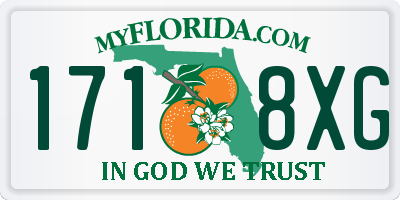 FL license plate 1718XG